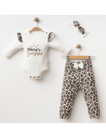  COŞAY BABY GIRL 9-12-18 MONTHS LEOPARD 3-PIECE SET 25119