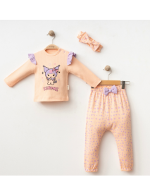 COŞAY BABY GIRL 12-18-24 MONTHS KUROMI BANDANA SET 25121