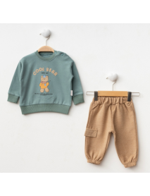MOEBOON BOY 6-9-12-18 MONTHS COOL BEAR 2 PIECE SET 26003