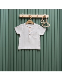 TIFFANY UNISEX 9-12-18-24-36 MONTHS MUSLIN TSHIRT 26117