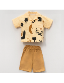 VOVİDO BOYS 3-4-5-6 ABSTRACT PATTERNED POCKET SET 2700