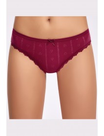 İlke Jacquard (Transferred Rib) Lace Bikini Cherry 273