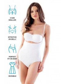 Emay 2811 Open Breast Slip Length Laser Corset White