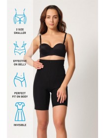 Emay 2814 Double High Waist Boxer Laser Corset Black