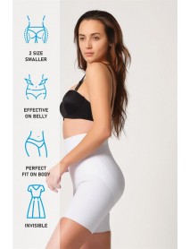 Emay 2816 High Waist Boxer Laser Corset White