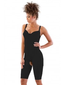 Emay 2822 Laser Corset with Underwire Bra Black