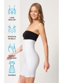Emay 2832 High Waist Underwire Supported Laser Corset White