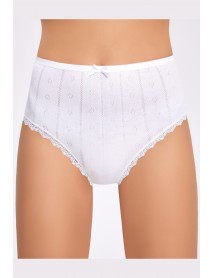 İlke Jacquard Ribbed Lace Bato White (BigSize) 286
