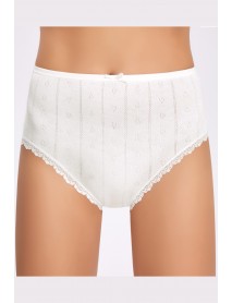 İlke Jacquard Ribbed Lace Bato Ecru (BigSize) 286