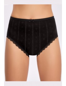 İlke Jacquard Ribbed Lace Bato Black (BigSize) 286