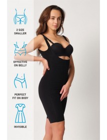 Emay 2915 Agraffiti Length Corset Black