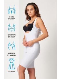 Emay 2915 Agraffiti Length Corset White