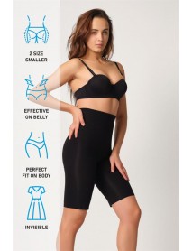 Emay 2923 High Waist Laser Corset Black