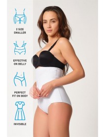 Emay 2932 Abdominal Strap Supported Slip Laser Corset White