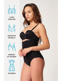 Emay 2932 Abdominal Strap Supported Slip Laser Corset Black