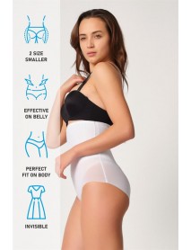 Emay 2945 Tulle Slip Laser Corset with Wrap White