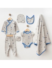 ESYA BABY BOY 0-3 MONTHS SPACE 7 PIECE SET 3003