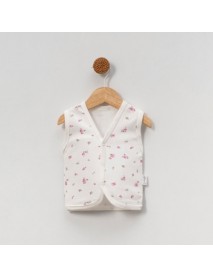 MINI OCEAN GIRL 3-6-9-12 MONTHS ROSE PATTERNED VEST 3030