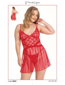 Primoda Lace Big Size  Short Nightdress 3033  