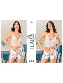 Laris Satin Short Set 3045