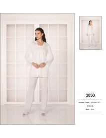  Pierre Cardin Ecru Cotton Pyjama Set Of 3 3050