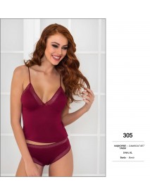  Pierre Cardin Burgundy Camisole Set 305