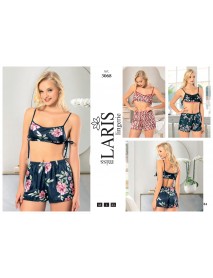 Laris Satin Short Set 3068
