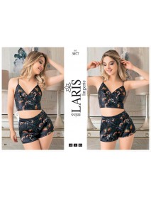  Laris Satin Short Set 3077