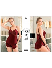   Laris Satin Short Set 3096