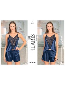 Laris Satin Short Set 3097