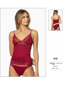 Pierre Cardin Burgundy Camisole Set 310