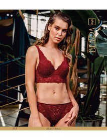 Büşra Bra-Panty Set 313-Burgundy