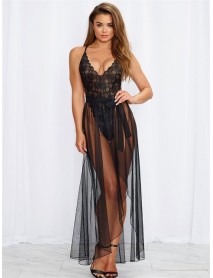 NightLight Black Fantasy Nightgown 3195