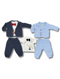 MC ELCİ BOY 6-9-12-18 MONTHS JACKET 3-PIECE SET 3215