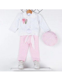 MC ELCI GIRL 1-2-3 YEARS OLD EMBROIDERED 3-PIECE SET 3223
