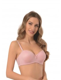 NBB Strapless Unsupported Covered Bra Powder 3413