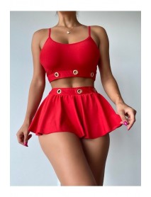 NightLight Fancy Skirt Red Dress Suit 3426