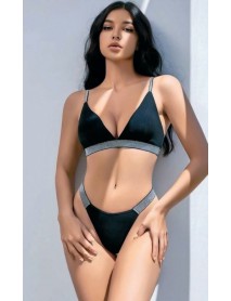 NightLight Glittered Erotic Bra Set 3474