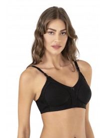 NBB Minimizer Combed Cotton Bra Black 351