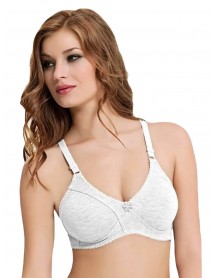 NBB Minimizer Combed Cotton Bra White 351