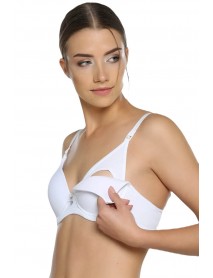 NBB Covered Underwire Nursing Bra White 3628