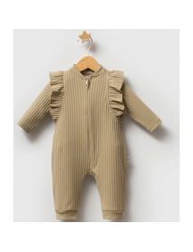 Tongs Girl 0-3-6 Month Zipper Jumpsuit 3660T
