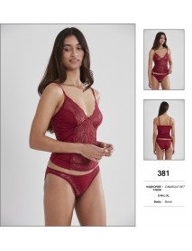 Pierre Cardin Burgundy Camisole Set 381