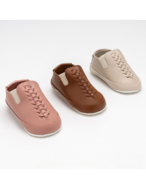 LEONCINO BOYS 18-19 NU LEATHER BRAIDED BOOTIES 384