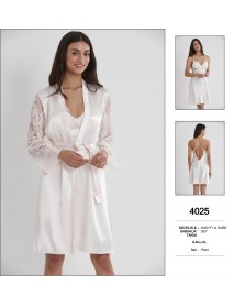  Pierre Cardin Pearl Nighty & Robe Set 4025