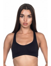 Emay 4025 Padded Sports Bra Corset Black