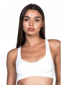 Emay 4025 Padded Sports Bra Corset White