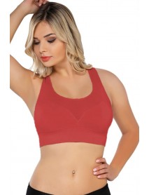 Emay 4027 Seamless Supporting Bra Corset Coral
