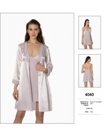  Pierre Cardin Lilac Nighty & Robe Set 4040