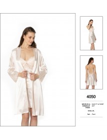  Pierre Cardin Pearl Nighty & Robe Set 4050